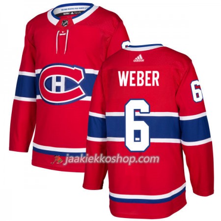Miehille NHL Montreal Canadiens Pelipaita Shea Weber 6 Adidas 2017-2018 Punainen Authentic